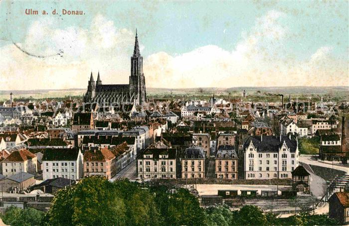 Ulm Donau Stadtblick mit Muenster