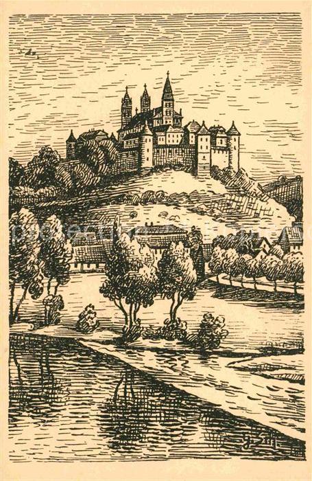 Schwaebisch Hall Komburg Zeichnung