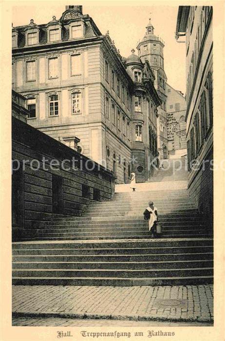 Hall Schwaben Treppenaufgang am Rathaus