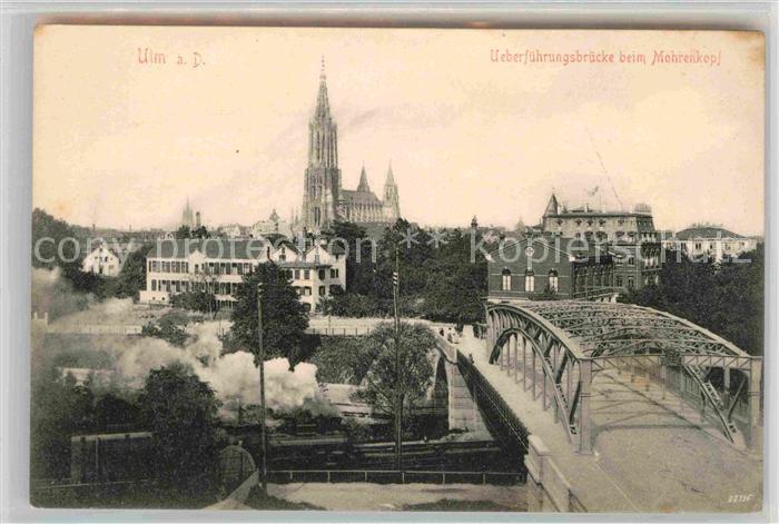 Ulm Donau ueberfuehrungsbruecke beim Mohrenkopf Muenster