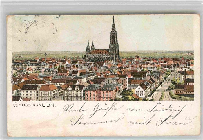 Ulm Donau Stadtblick mit Muenster