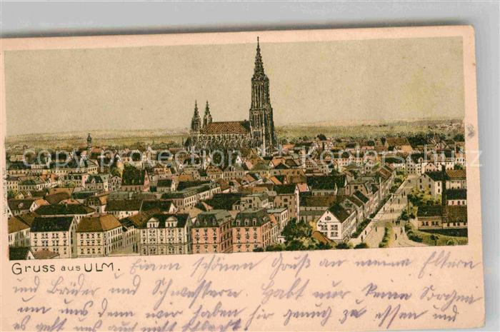 Ulm Donau Stadtblick mit Muenster