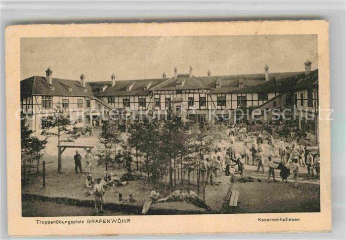 Grafenwoehr Truppenuebungsplatz Kasernenhof Leben