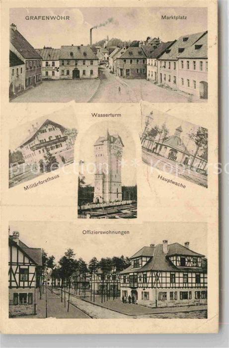 Grafenwoehr Truppenuebungsplatz Marktplatz Teilansicht Offizierswohnungen Milita