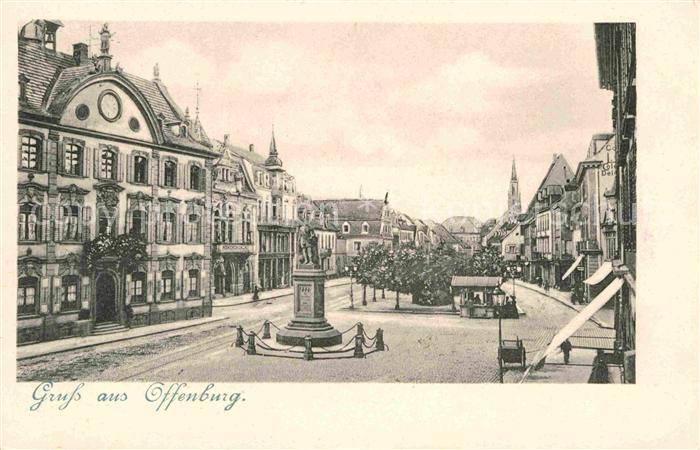 Offenburg Marktplatz Rathaus Denkmal
