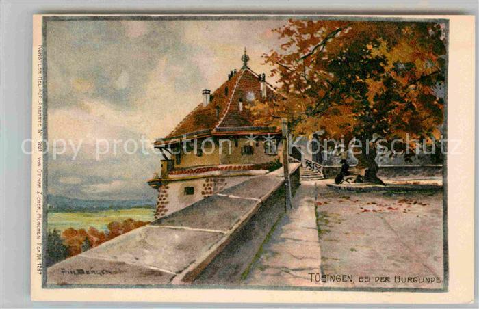 TueBINGEN BW Burglinde Kuenstlerkarte Fritz Bergen