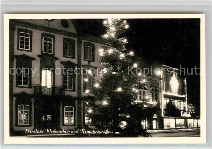 Weihnachten Neujahr Weihnachtsbaum Nachtaufnahme