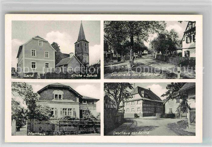 Sand Buehl Kirche Schule Dorfstrasse Gasthaus zur Sonne Pfarrhaus