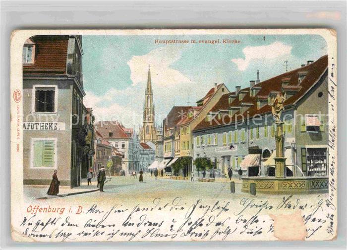 Offenburg Hauptstrasse evangelische Kirche