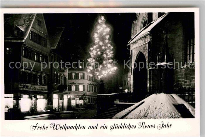 Glueckwunsch Tuebingen Holzmarkt Weihnachtsgruesse Winter