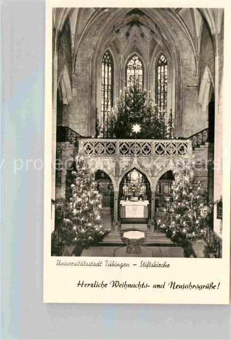 Glueckwunsch Tuebingen Stiftskirche Weihnachts Neujahrsgruesse