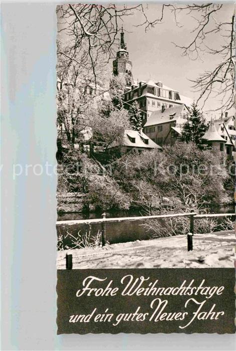 Glueckwunsch Tuebingen Weihnachts Neujahrsgruesse Winter