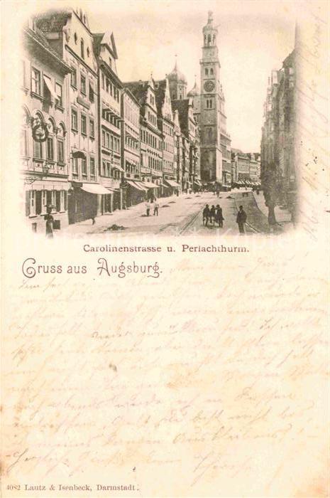 Augsburg Carolinenstrasse Perlachturm