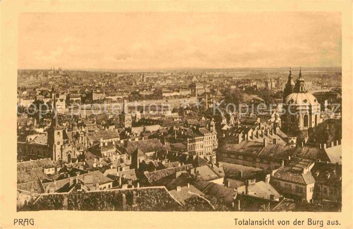 Prag Prahy Prague Totalansicht von der Burg aus