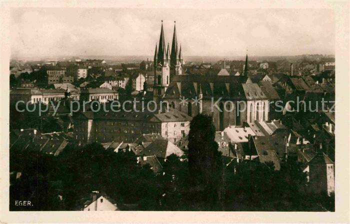 Eger Cheb Tschechien Stadtbild mit Kirche