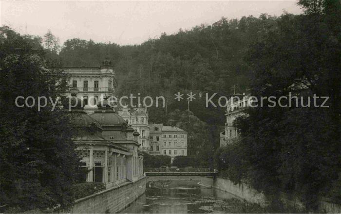 Marienbad Tschechien Boehmen Partie am Fluss