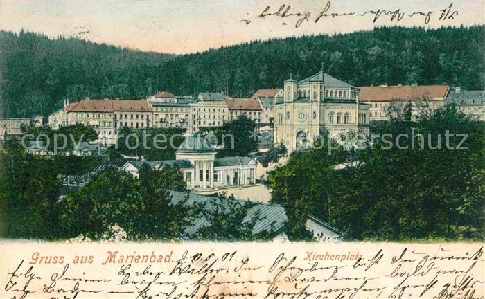 Marienbad Tschechien Boehmen Kirchenplatz