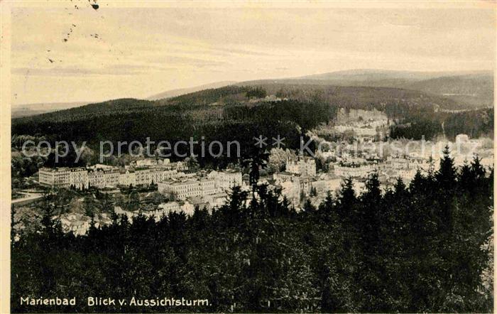Marienbad Tschechien Boehmen Panorama Blick vom Aussichtsturm