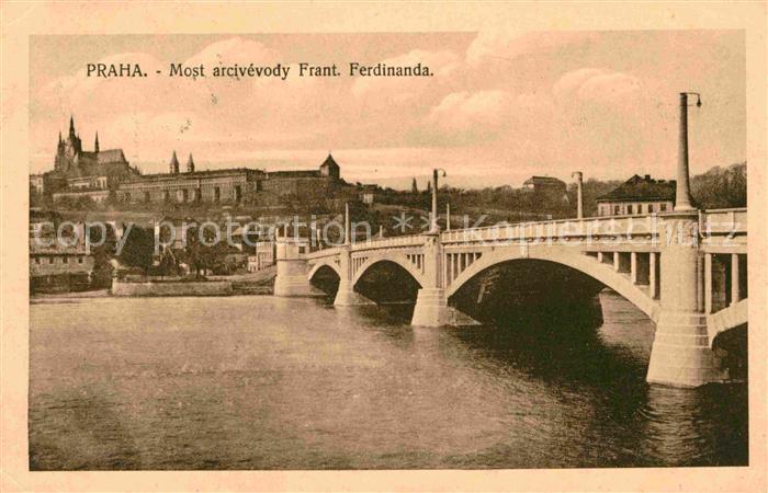 Praha Prahy Prague Most arcivevody Frant. Ferdinanda Franz Ferdinand Bruecke Ste