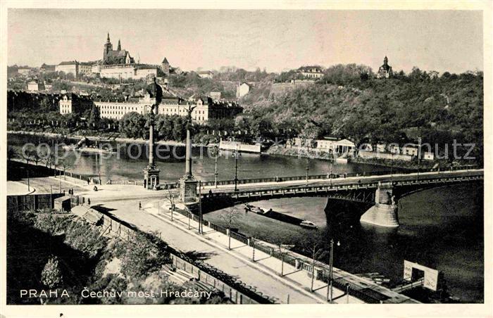 Prag Prahy Prague Cechuv most Hradcany Cechbruecke Hradschin Prager Burg