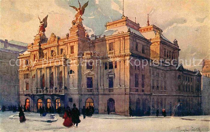 Prag Prahy Prague Mestske divaldo na Kral. Vinohradech Stadttheater Kuenstlerkar