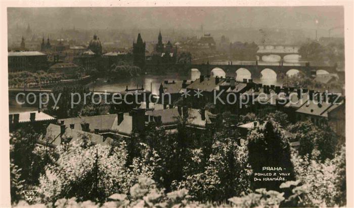 Prag Prahy Prague Pohled z Villy Dro Kramare Moldau Bruecken