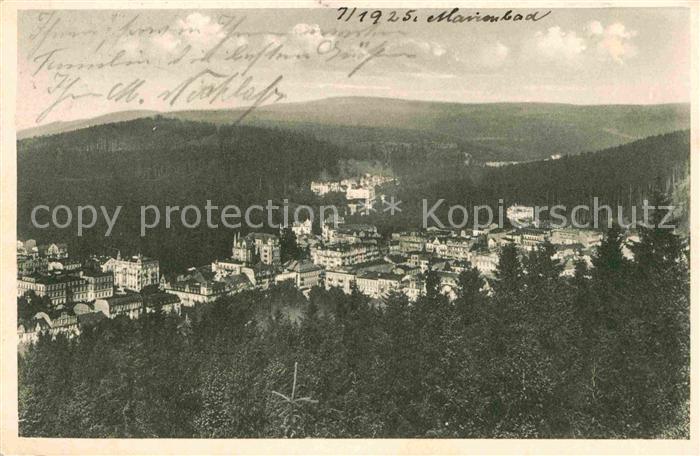 Marienbad Tschechien Boehmen Panorama Blick vom Aussichtsturm