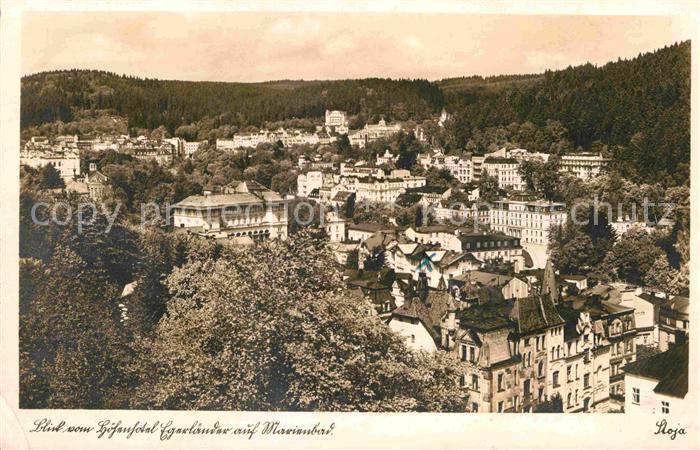 Marienbad Tschechien Boehmen Panorama Blick vom Hoehenhotel Egerlaender NZ4