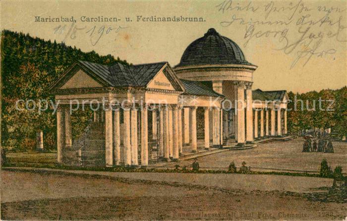 Marienbad Tschechien Boehmen Carolinenbrunnen Ferdinandsbrunnen