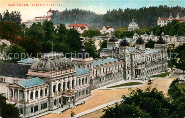 Marienbad Tschechien Boehmen Kurhaus und Neubad