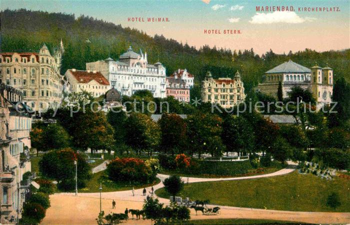 Marienbad Tschechien Boehmen Kirchenplatz Hotel Weimar Hotel Stern