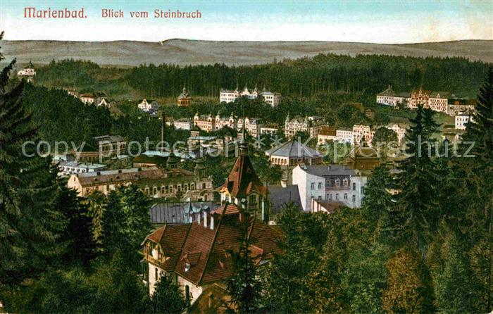 Marienbad Tschechien Boehmen Panorama Blick vom Steinbruch