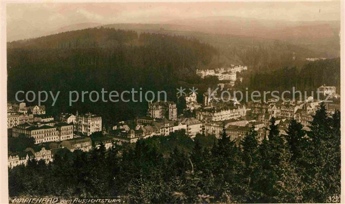 Marienbad Tschechien Boehmen Panorama Blick vom Aussichtsturm