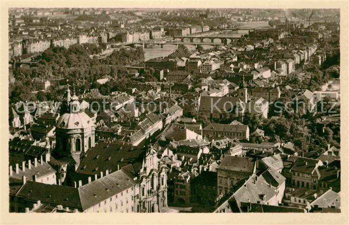 Prag Prahy Prague Pohled z Male Strany na Nove Mesto a Vysehrad
