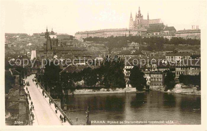 Prag Prahy Prague Schloss Stadtansicht Karlsbruecke