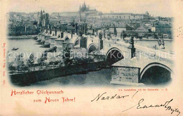 Prag Prahy Prague Karlsbruecke Kleinseite