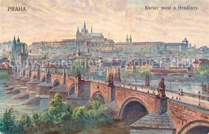 Prag Prahy Prague Karlsbruecke Schloss
