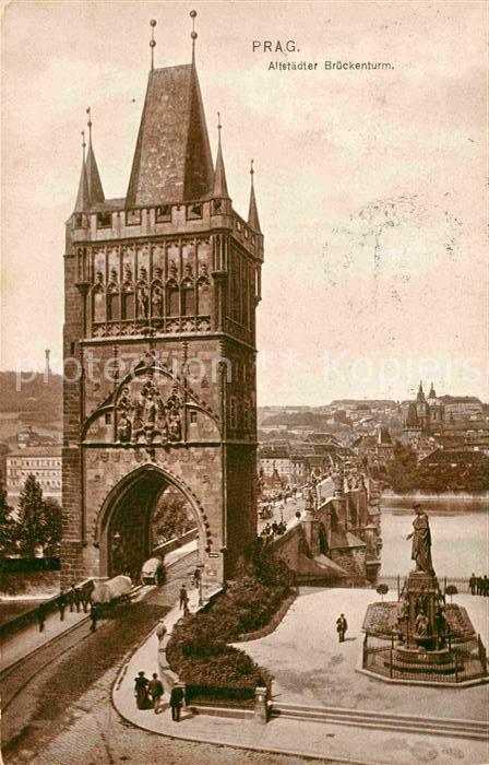 Prag Prahy Prague Altstaedter Brueckenturm