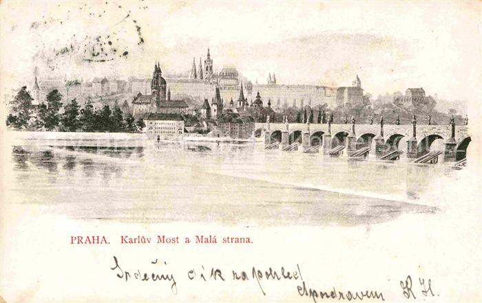 Prag Prahy Prague Karlsbruecke Schloss