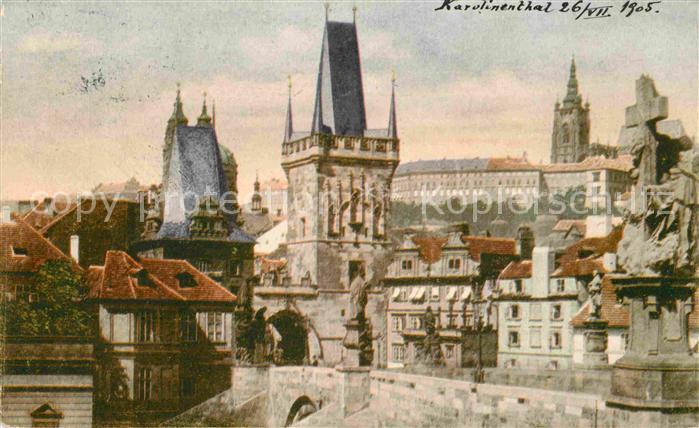 Prag Prahy Prague Karlsbruecke Schloss