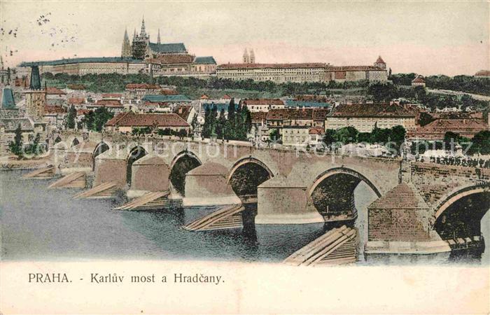 Prag Prahy Prague Karlsbruecke Schloss