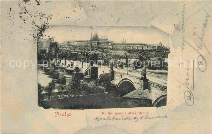 Prag Prahy Prague Karlsbruecke Kleinseitne