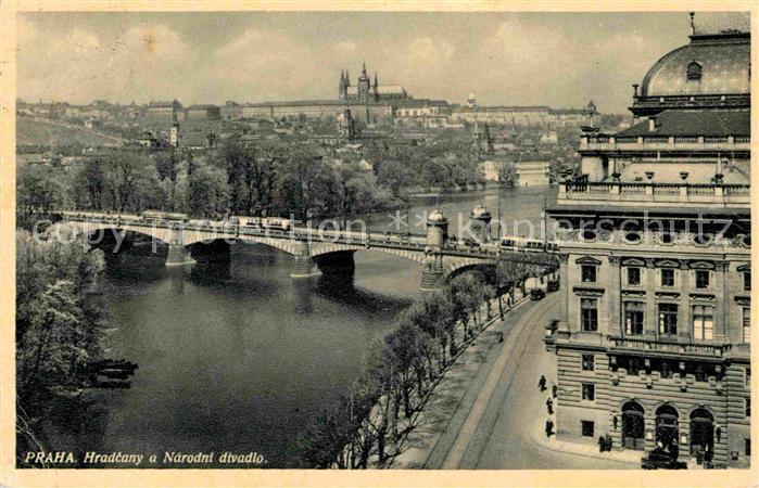 Prag Prahy Prague Schloss Nationaltheater