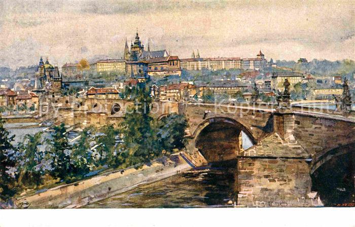 Prag Prahy Prague Karlsbruecke Schloss