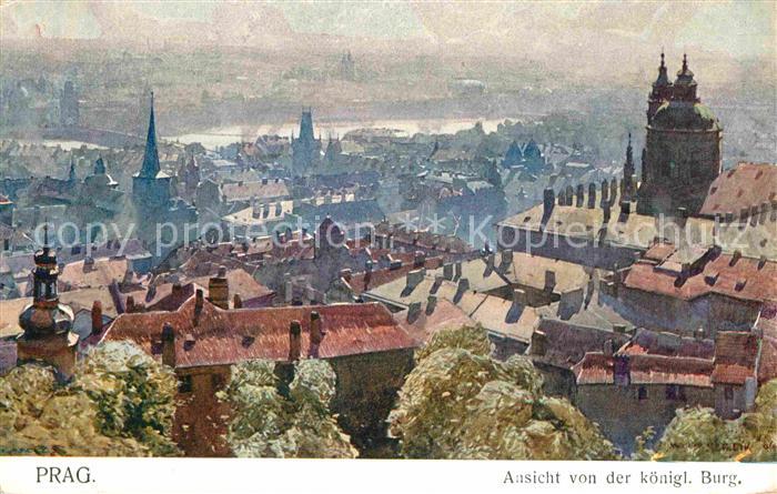 Prag Prahy Prague Burg Panorama