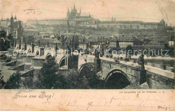 Prag Prahy Prague Karlsbruecke Kleinseite