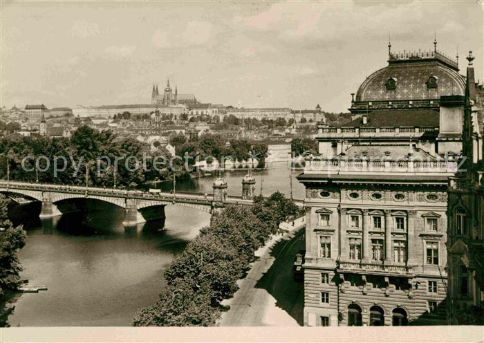 Praha Prahy Prague Moldau Bruecke Panorama