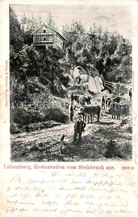 Luisenburg Restauration vom Steinbruch aus gesehen