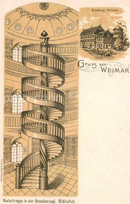 Weimar Thueringen Grossherzoeglische Bibiliothek Naturtreppe