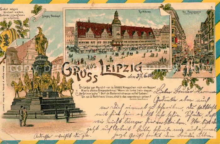 LEIPZIG Sachsen Rathaus Sieges Denkmal
